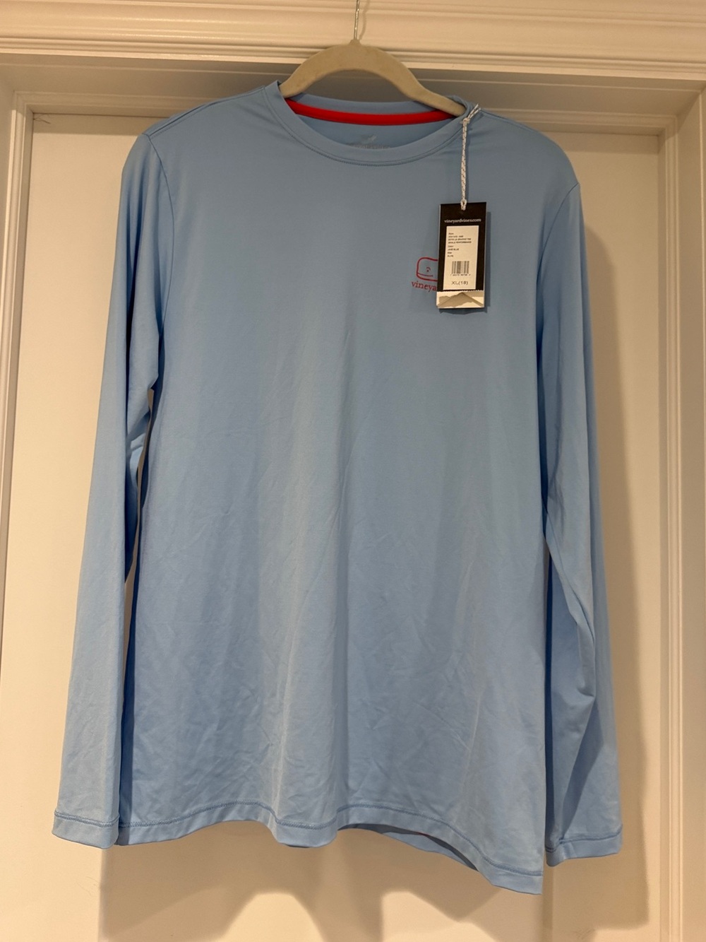 Vineyard Vines Light Blue Long-Sleeve Performance Tee